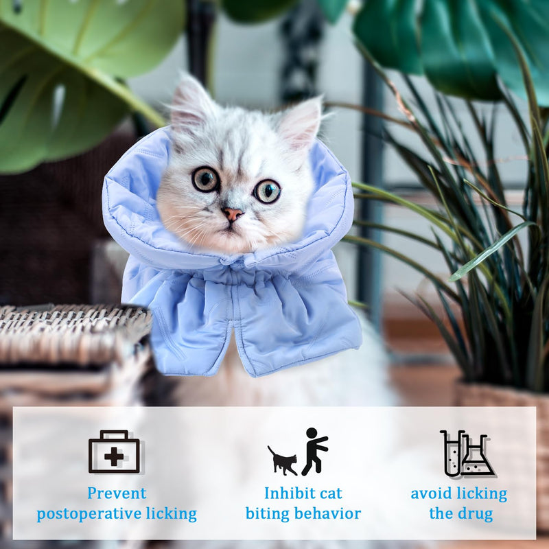 Cat Cone Collar, Adjustable Cat Recovery Collar Lightweight Waterproof Protective Cat Collar Soft Pet Recovery Collar Prevent Dogs Cats from Licking Wounds (S) - PawsPlanet Australia