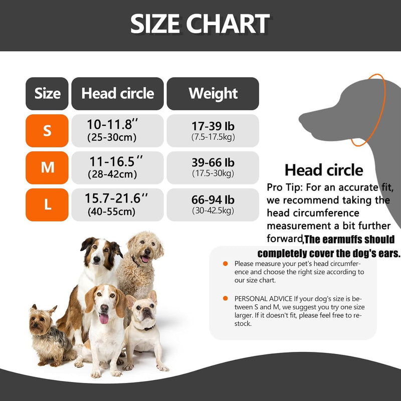 Dog Snood Swim Ear Protectors, Comfort Dog Ear Muffs Noise Protection, Waterproof Adjustable Cat Ear Shower Wrap, Pet Snood Ear Covers for Anxiety Relief,Swimming,Grooming (Gray, M) Gray