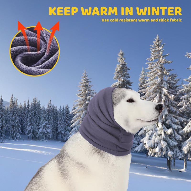 Ear Protection for Dogs, Dog Hearing Protection for Peace and Warmth, Bathing, Drying and Relief of Noise, Earmuffs for Dogs with Adjustable Design, Dark Purple, Size M