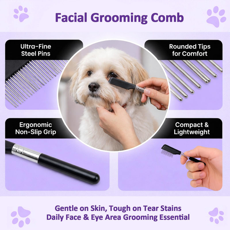 10PCS Dog Grooming Kit & Puppy Bathing Supplies, Dog Washing Kit with Dog Brush, Deshedding Tool, Grooming Gloves, Nail Clippers – Cat Grooming Kit for Long Hair & Rabbit Grooming Kit