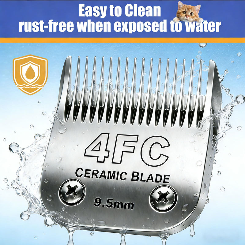 #4FC Clipper Blade Dog Grooming Compatible with Andis Clippers Detachable Carbon Steel Sharp Also Compatible with Wahl/Oster Dog Clippers Gray - PawsPlanet Australia