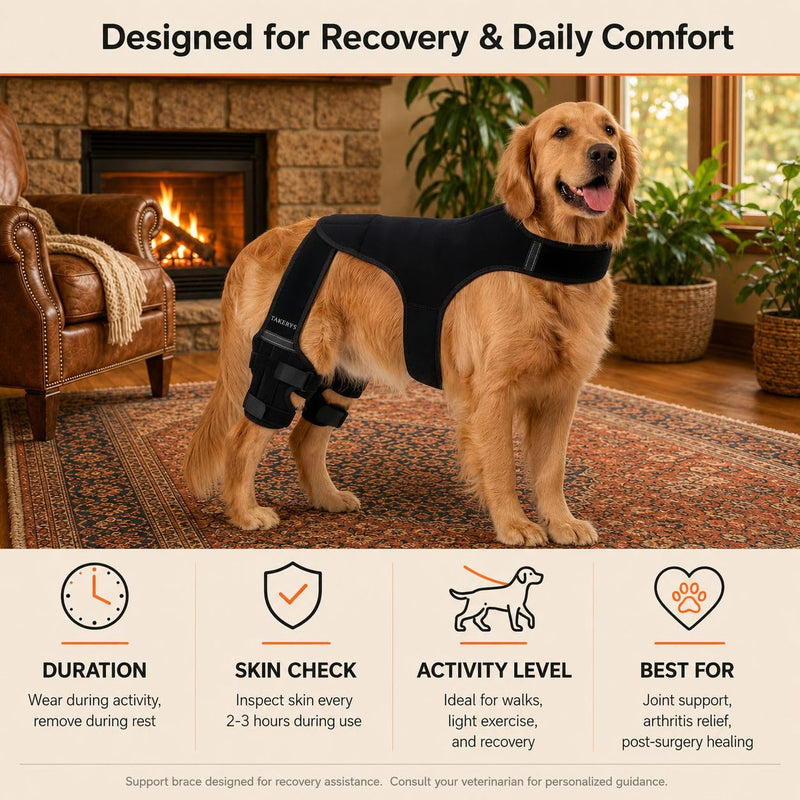 Dog Knee Brace for Back Leg Support – Adjustable Dog Leg Stabilizer with Hip Support, Comfortable Mobility & Joint Support for Small, Medium & Large Dogs (S) S