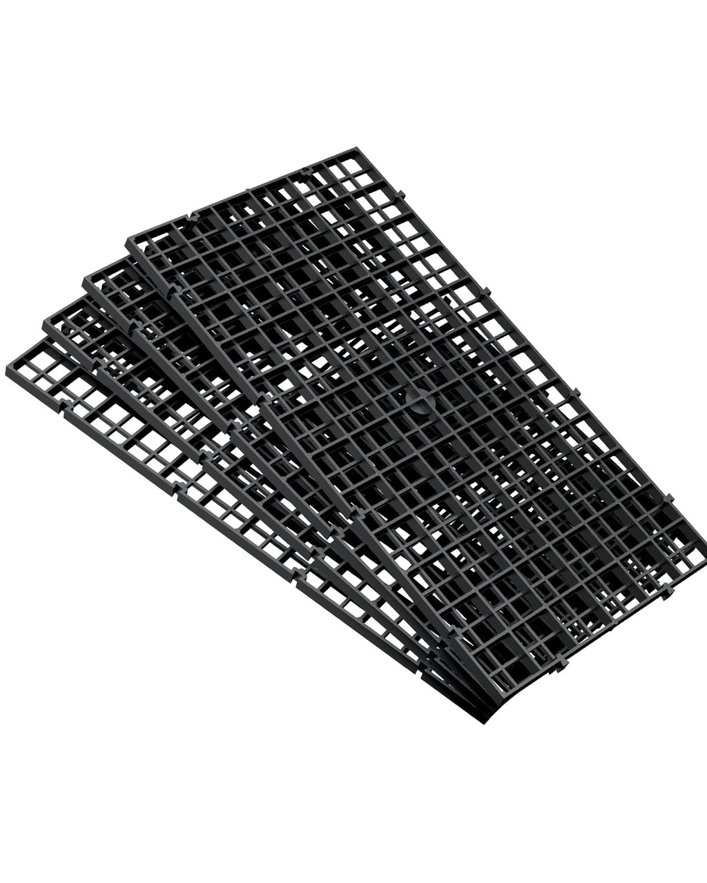 Pawfly 4 Pack Aquarium Fish Tank Divider, Plastic Aquarium Grid Divider, Egg Crate Divider Tray Grid Fish Tank Bottom Isolation Separator for Aquarium Fish and Plants, Black