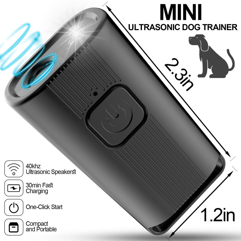 Mini Ultrasonic Dog Bark Deterrent Device - Stop Dog Barking Device for Own or Neighbor's Dog, Rechargeable Anti Barking Dog Trainer Portable Stop Barking Pet Training Tool - PawsPlanet Australia