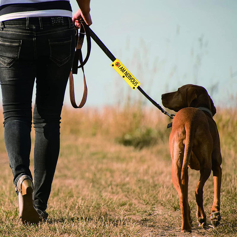 Funny Dog Leash Sleeve I am Nervous Dog Leash Wrap Sleeve Pet Birthday Gift (I AM Nervous-YE Sleeve) I AM NERVOUS-YE Sleeve - PawsPlanet Australia