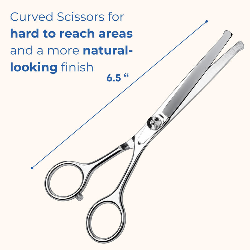 Pet Grooming Scissors Set With Round Tips For Dogs & Cats - Professional Grade Shears Safely Cut Through Dog or Cat Hair - Fur Trimming Made Easy - (Set of 2) - PawsPlanet Australia