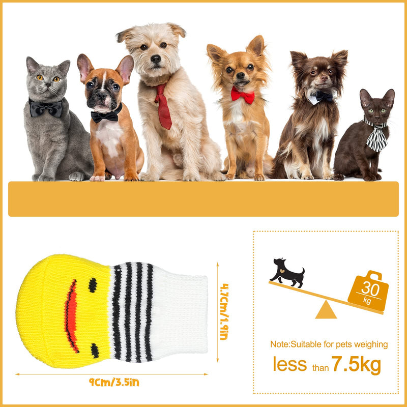 24 Pieces Anti Slip Dog Socks Small Cat Puppy Paw Protector Socks Pet Doggie Socks Grip Knit Socks with Better, Pet Paw Protector Traction for Small Medium Pet Dog Indoor on Hardwood Floor Wear - PawsPlanet Australia