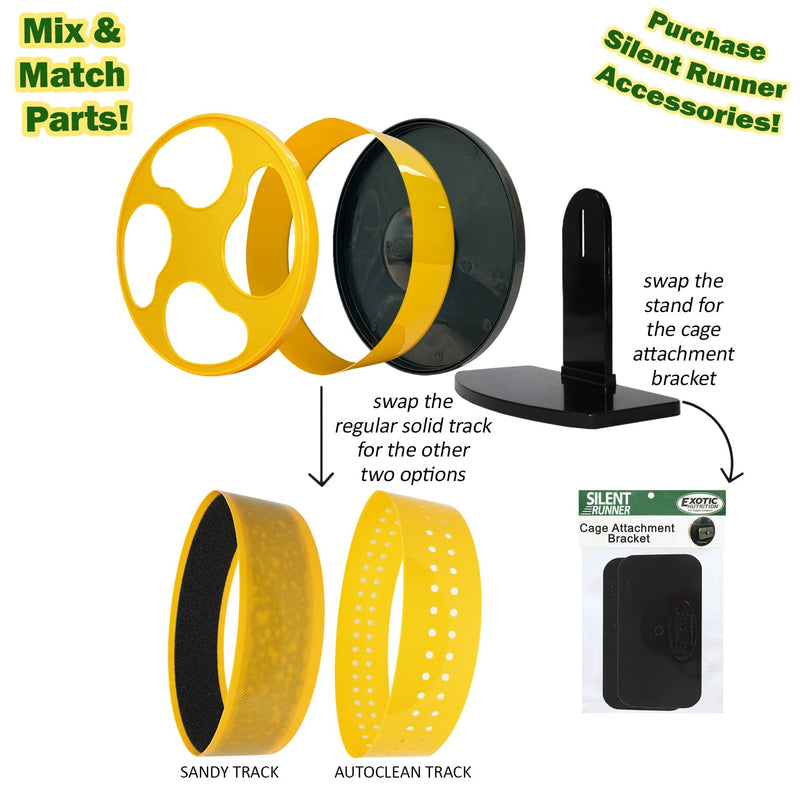 Silent Runner Wheel - 9" Regular - Exercise Wheel (Yellow) Yellow - PawsPlanet Australia