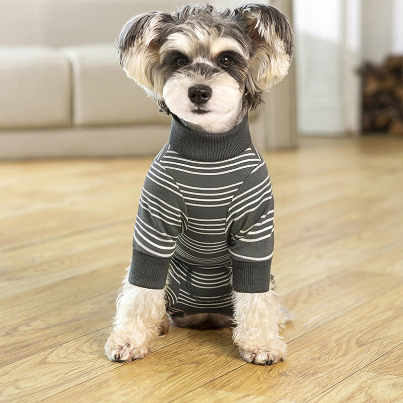 Warm Long Sleeve Pet Outfit Pet Surgical Bodysuit Soft Polyester Coat for Small to Media Breeds Safe Fabric