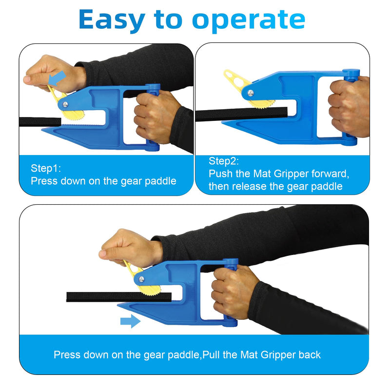 Heavy Duty Stall Mat Grippers - Pair of 2 Mat Movers Tool for Horse Stalls, Gym, Barn, and Trailer, Makes Moving Rubber Mats Easier, Saves Your Back and Hands - PawsPlanet Australia
