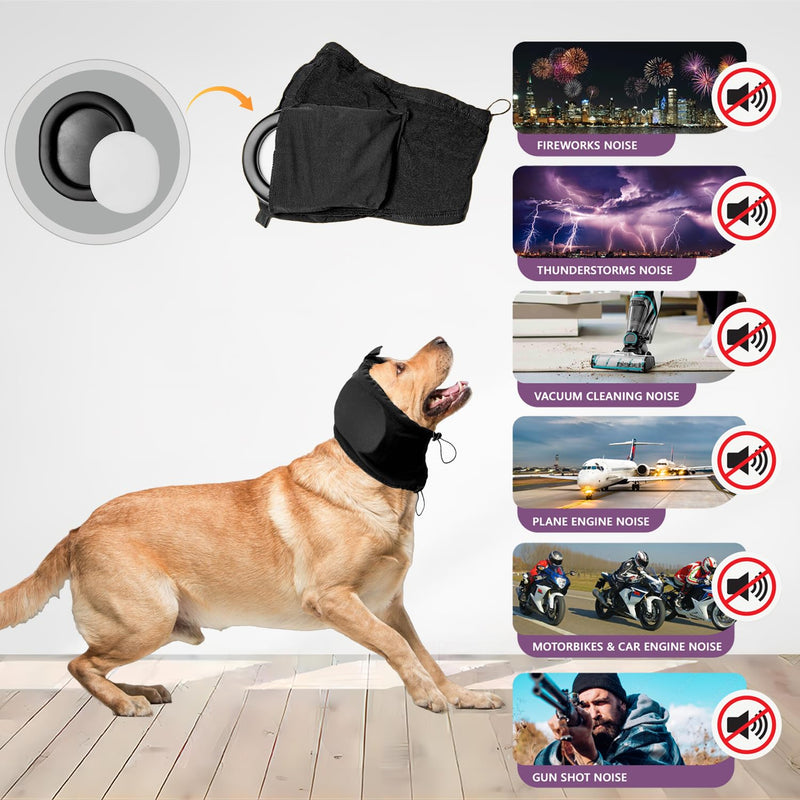 Dog Ear Muffs Dogs Noise Cancelling Headphone, Dog Ear Safety Muffs Dog Ear Protection Dog Ear Hearing Protection Large - PawsPlanet Australia