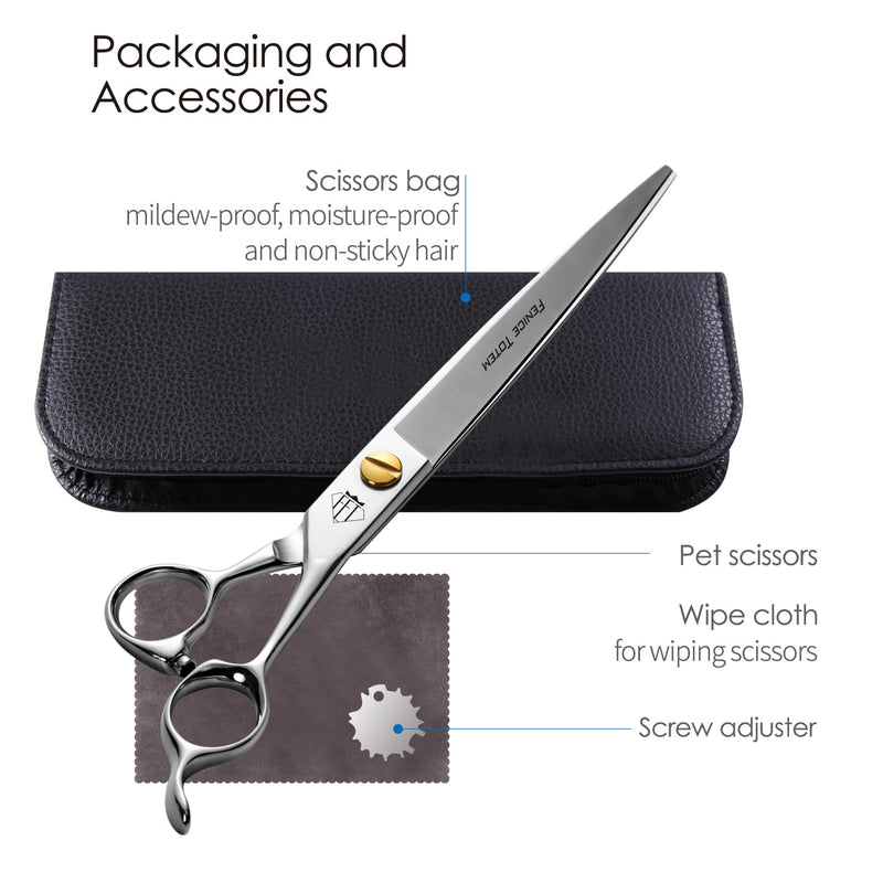 Dog Grooming Scissors: 8.0" Pet Shears Made Of Japanese VG10 Advanced Stainless Steel Professional Grooming Scissors for Dogs Cats and Other Pets Straight 8.0" - PawsPlanet Australia