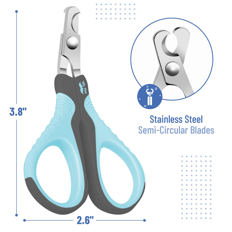 Mr. Pen Cat Nail Trimmer - Sky Blue & Dark Gray, Suitable for Cats & Kittens, Small Dogs - PawsPlanet Australia