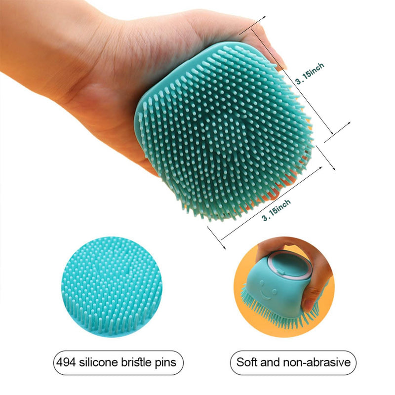 Pets Bath Brush | Scrubber for Bath | Dog Shampoo Brush | Dog Washing/Shower Brush, Suitable for Short/Long Haired Dogs, (pink) (Blue) Blue - PawsPlanet Australia