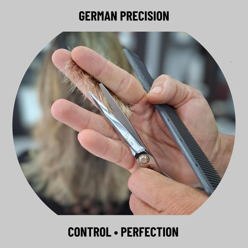 Professional Hair Cutting Scissors 6.5" Since 1852 – Premium Shears for Beauty Students, Beginner Stylists & Premium Home Use, Convex Blades, Ball-Bearing Tension System + Pouch