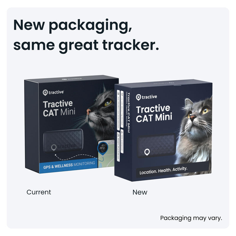 Tractive Smart Cat Tracker Mini | #1 Cat GPS | Real-Time Location Tracking | Territory & Location History | Safety Collar included (Dark Blue) Cat tracker (Dark Blue) - PawsPlanet Australia