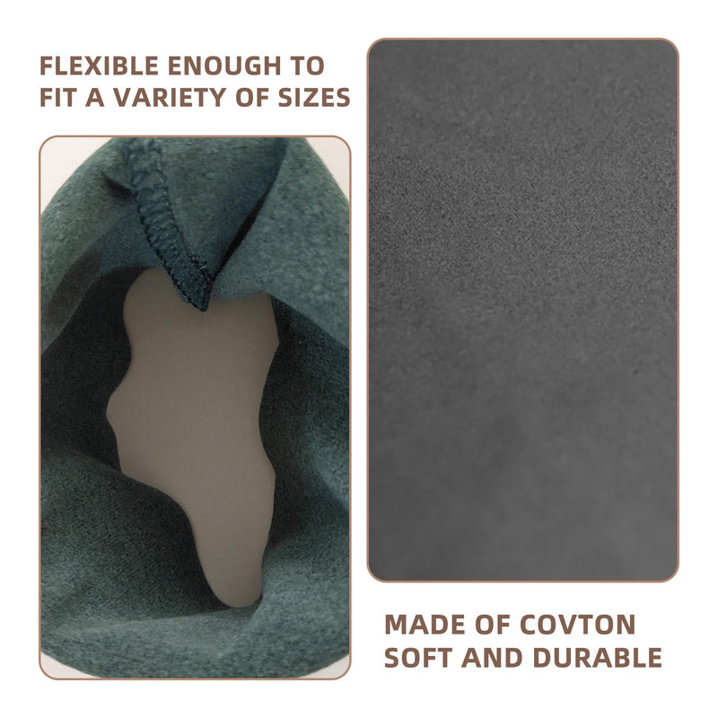 AHEJIOO Pack of 2 Pet Warm Earmuffs, Hearing Protection Dog, Warm Dog Ear Protection, Pet Earmuffs, Anxiety, Elastic, Washable, Dog Scarf for Wind, Cold, Anxiety & Noise (Black/Grey)