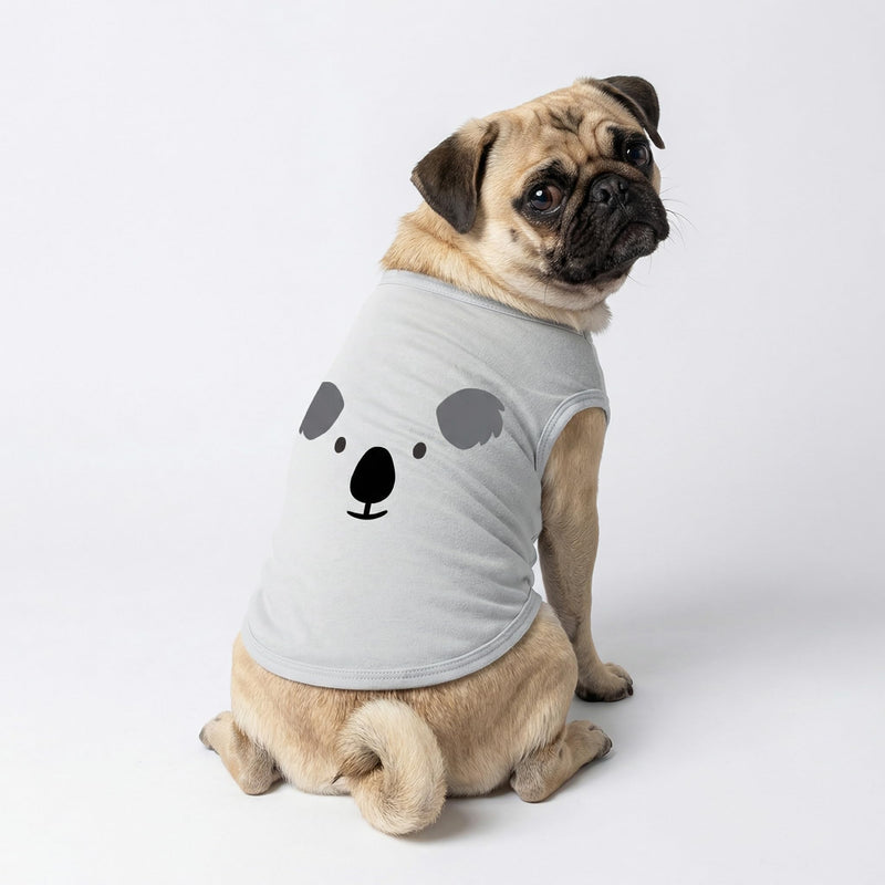 Fitwarm 3 Pack Hippo Sheep Koala Dog Shirt, Summer Clothes for Small Dogs Boy Girls, Funny Pet Outfit, Black, White, Gray, Blue, Medium Hippo-Sheep-Koala