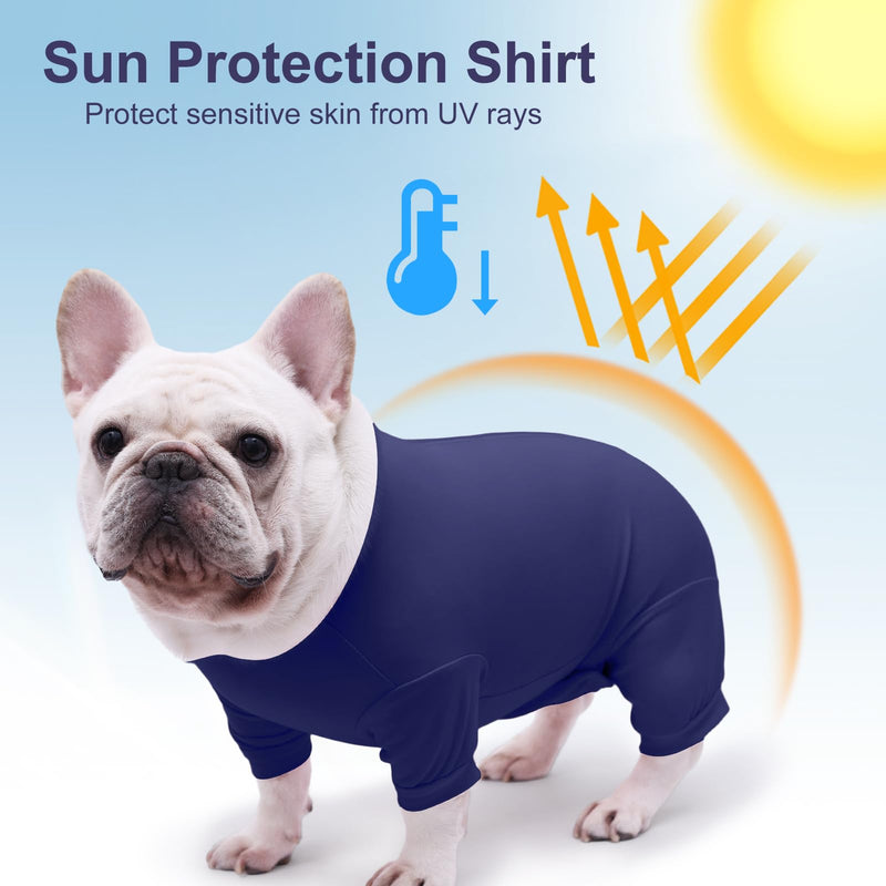 Dog Surgery Recovery Suit After Spay, Blue Dogs Surgical Recovery Suit, Highly-Stretchy Dog Onesie, Pet After Surgery Wear Substitute E-Collar & Cone Medium - PawsPlanet Australia