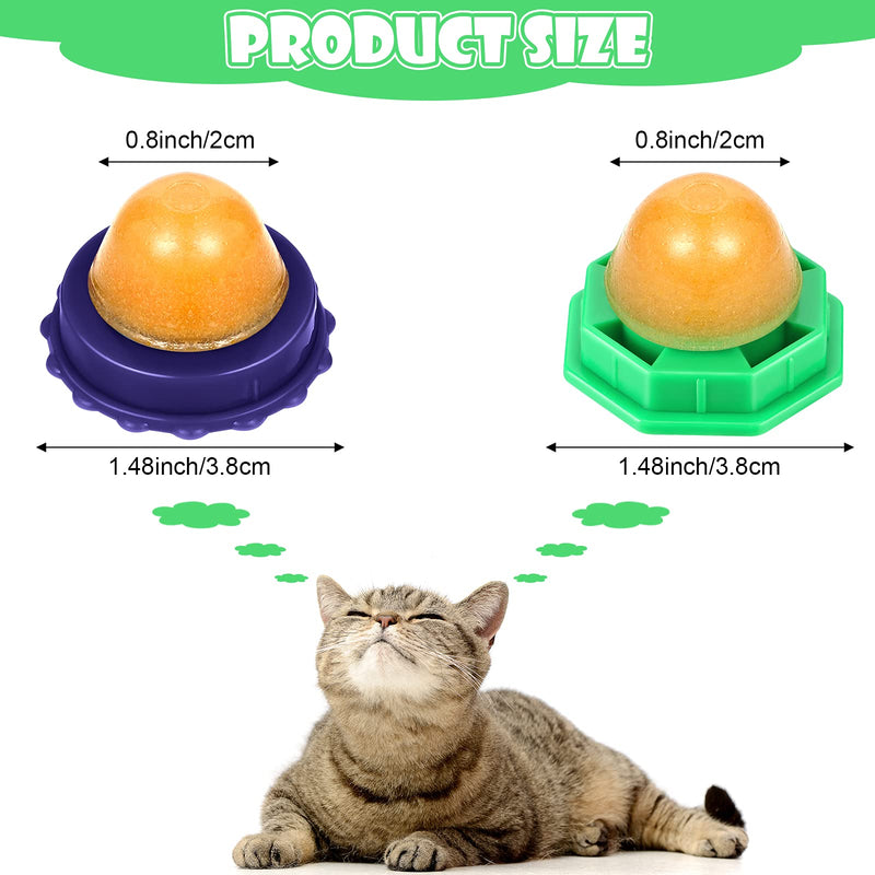 Nuanchu 18 Pieces Cat Candy Ball, Kitten Treats Snacks Edible Ball, Catnip Wall Balls Lickable Sugar Ball, Interactive Sweet Snack Candy Toys for Cat Kitten