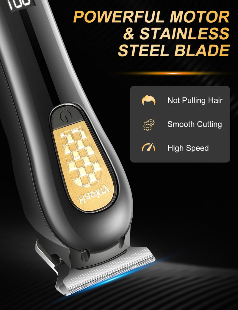Hair Clippers & Trimmer for Men,Professional Barber Clippers and Trimmers Set,Mens Cordless Hair Clipper for Barbers Haircut Kit,Beard Trimmer,Rechargeable Electric Shaver - PawsPlanet Australia