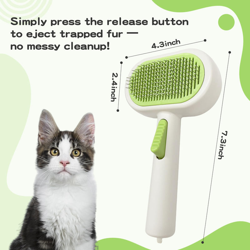 Double Sided Pet Grooming Brush for Dogs and Cats - Gentle Deshedding Tool for Long/Short Hair, Massage & Hair Removal - Indoor Grooming, Outdoor Use & Travel Friendly - PawsPlanet Australia