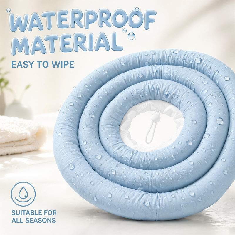 CEWROM Soft Dog Neck Brace for Neck & Upper Body Wounds, Waterproof Dog Collar with Drawstring, Surgical Collar for Large Dogs, Visibility-Friendly Elizabethan Dog Collar (XXL) XXL