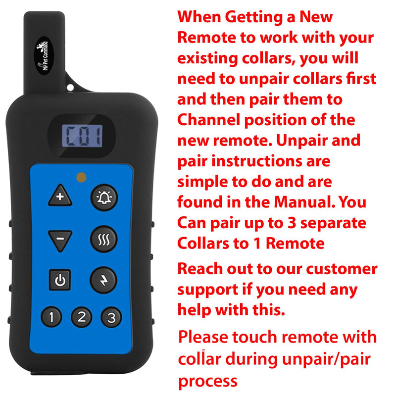 My Pet Command Wireless Underground Dog Fence System, Dual Function with Remote Dog Training Collar System Safe Pet Containment Waterproof Shock Collar Extra Remote Only