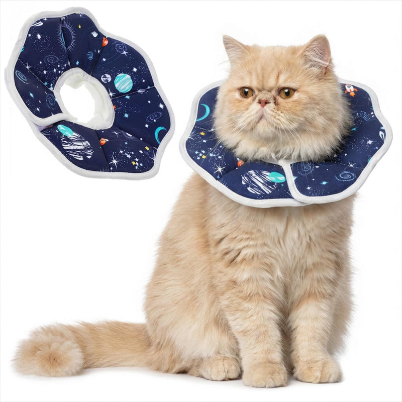 Cat Cone Collar Soft, Adjustable Cat Recovery Collar Comfortable Cats Cones to Stop Licking for Small Kittens and Puppies(Small)