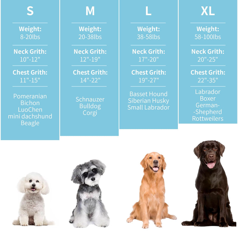 Dog Anxiety Vest, Comfort Dog Anxiety Relief Coat, Breathable Dog Calming Vest for Thunderstorm, Travel, Fireworks, Vet Visits (S,Light Blue) Small Light Blue - PawsPlanet Australia