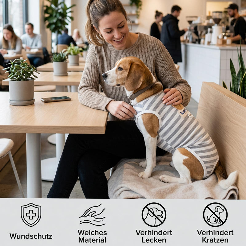 Dog bodysuit after surgery (female/male), surgical bodysuit for spaying (female), recovery suit for wound protection and skin irritations