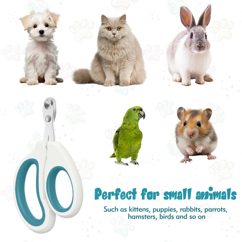 Cat Nail Clipper, Durable Stainless Steel Cat Nail Trimmer with Sharp Blade and Anti-Slip Handle, Professional Small Animal Claw Clippers for Cats Kittens Dogs Rabbits Guinea Pigs - PawsPlanet Australia