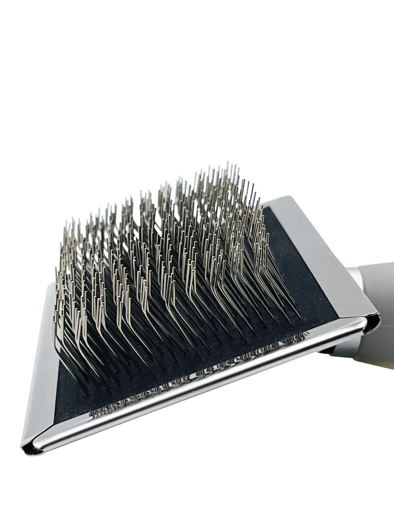 Warren London Gel-Handle Slicker Brush for Dogs | Long & Strong Pin Bristles | Doodle Brush Ideal for Thick & Long Fur | Comfortable Grooming Tool - PawsPlanet Australia