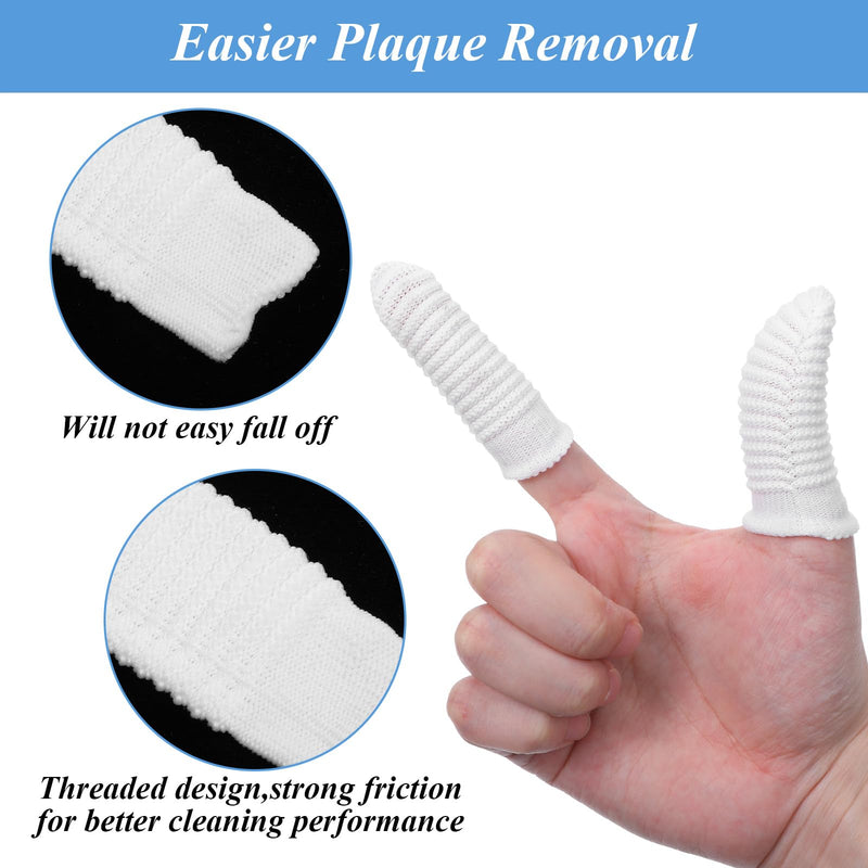 YUXIANLB 15 Pieces Finger-Shaped Dog Toothbrush 360° Pets Teeth Cleaning Dental Care Teeth Cleaning Pet Finger Toothbrush Dog Toothbrush Finger Brush Reusable for Dogs Cats Dental Care (White)