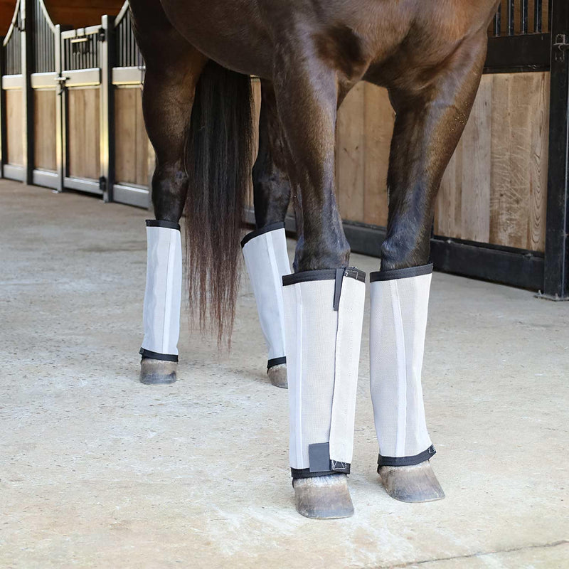 Jeffers Romper Stomper Fly Boots for Horses - Grey, Large – Breathable Mesh Leg Wraps for Insect Protection, Stable Accessories for Summer Turnout, Ride Gear, Horse Hoof & Leg Care - 4 Pack Medium - PawsPlanet Australia