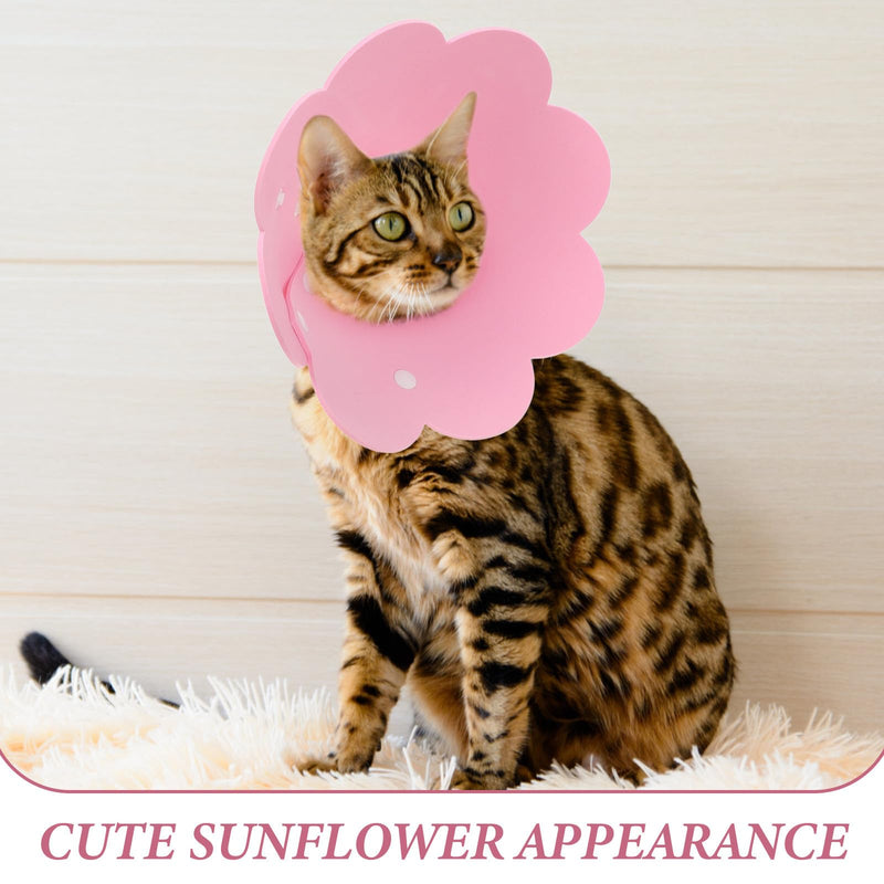 POPETPOP Adjustable Cat Neck Brace for Wound Healing Made of Breathable Material with Anti-Leak Protection for Cats After Surgery and Care