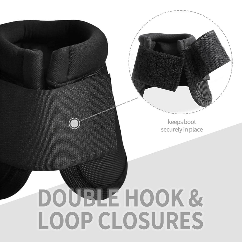 2 Pcs Horse Boots and Horse Leg Protectors, Horse Protection Training Equipment Packages and Accessories Black black -M