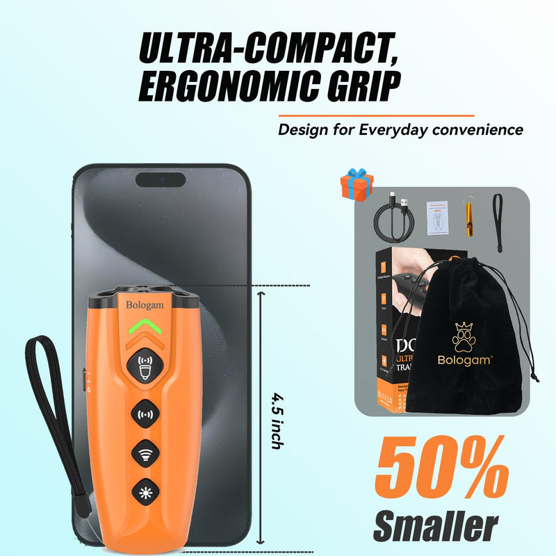 Dog Bark Deterrent Device,Ultrasonic Anti Barking Device,23ft|7modes|Flashlight|Beep,Safe Humane Portable Rechargeable Training Tool For Correcting Behaviors Own Dog/Managing Neighbor'S Barking Dogs