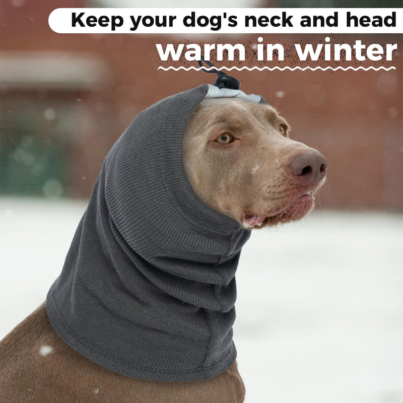 Dog Calming Ear Muffs, Fireworks Calming Ear for Dogs Hematoma Ear Wrap Ear Defenders for Fireworks Noise Canceling(Grey, S)