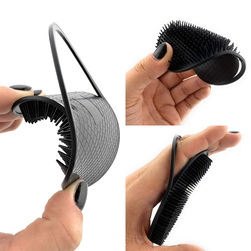 G.B.S Scalp Massager Hair Remover Comb for Dog & Cat, Black, Pack of 2 - PawsPlanet Australia