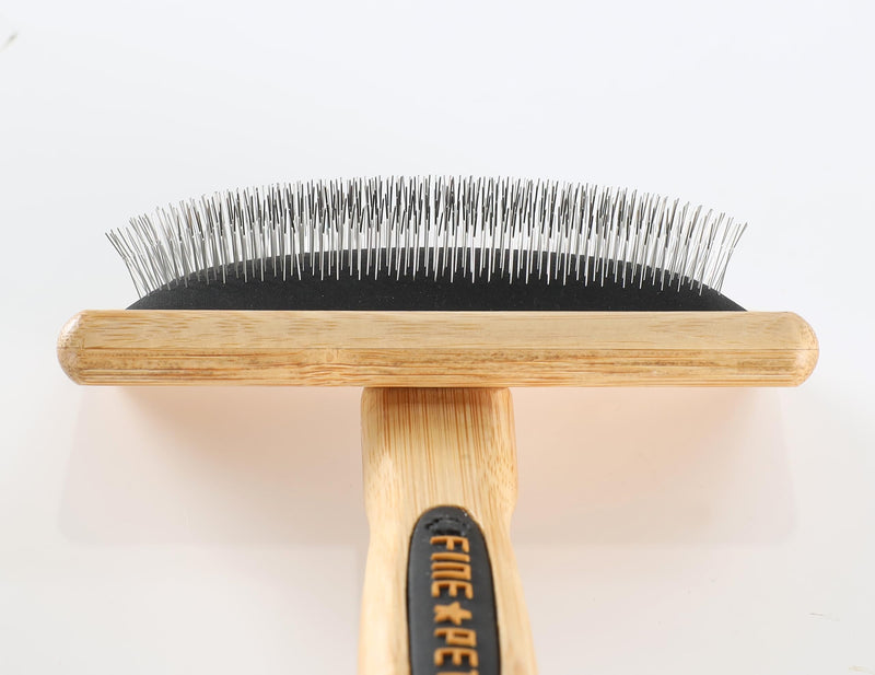 Dog Slicker Brush for Shedding Medium Long Haired Dogs and Cats Pet Grooming Brush to Remove Loose Hair Tangles and Knots M Black
