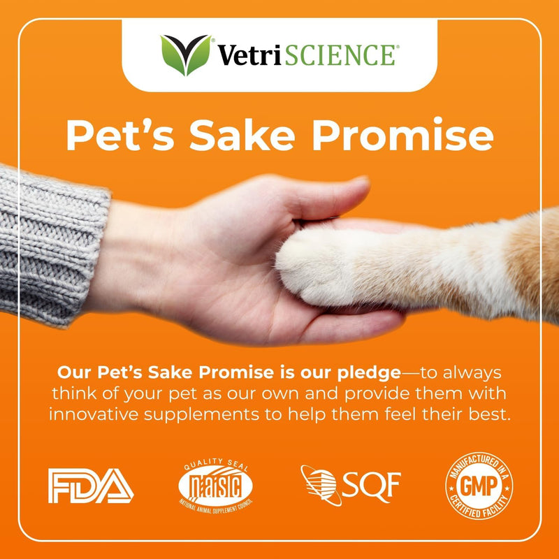 VetriScience GlycoFlex 3, Clinically Proven Joint Support Cat Supplements - Hip and Joint Health Supplement with Glucosamine, MSM, Green Lipped Mussel & DMG - 60 Chews, Chicken Flavorâ€‹