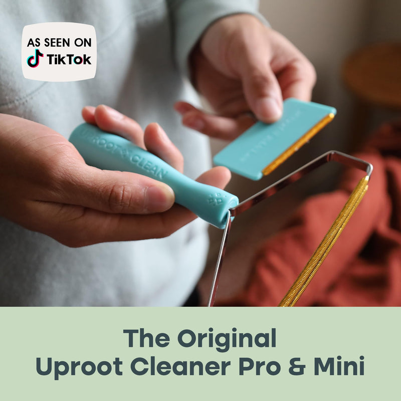 Uproot Cleaner Pro Pet Hair Remover & Mini - Dog Hair Remover Multi Fabric Edge & Carpet Scraper - Cat Hair Remover for Couch, Pet Towers & Car Detailing - The Hairy-Situation Survival Kit! Pro & Mini - PawsPlanet Australia