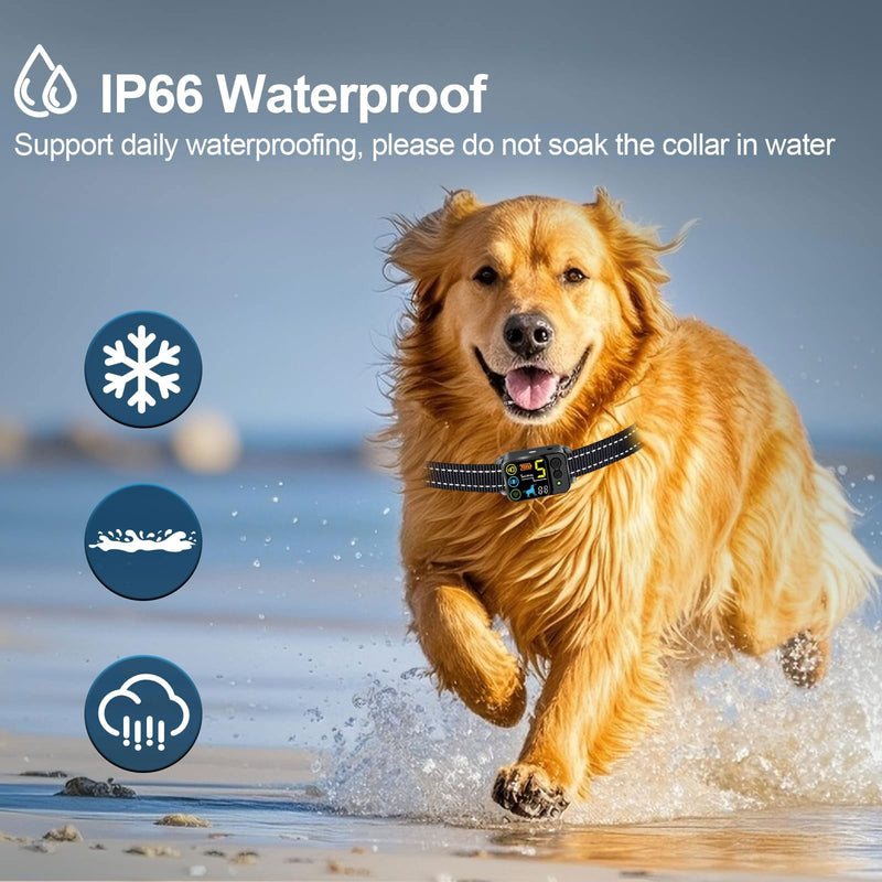 Citronella Bark Dog Collar [No Refill] Spray Dog Collar, with 5 Adjustable Sensitivity, Beep+Vibration+Spray 5 Working Modes Citronella Bark Collar, IP66 Waterproof Dog Spray Collar for L/M/S Black - PawsPlanet Australia