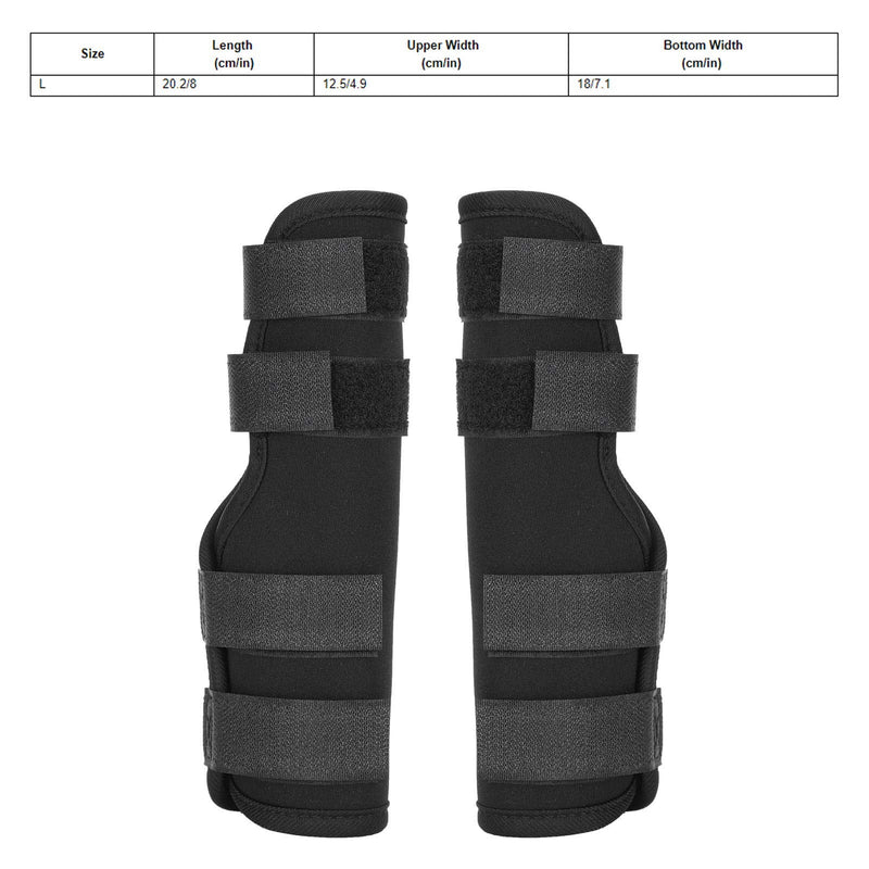 1Pair Dog Front Leg Brace, Adjustable Dog Elbow Protector Pads, Breathable Compression Dogs Leg Sleeve to Stop Licking, Dogs Elbow Brace for Arthritis, Sprain, Injury Recovery (L) L