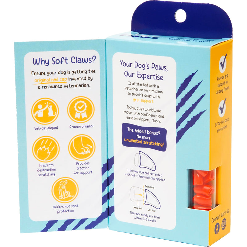 Soft Claws Canine Dog and Cat Nail Caps Take Home Kit, Small, Red - PawsPlanet Australia