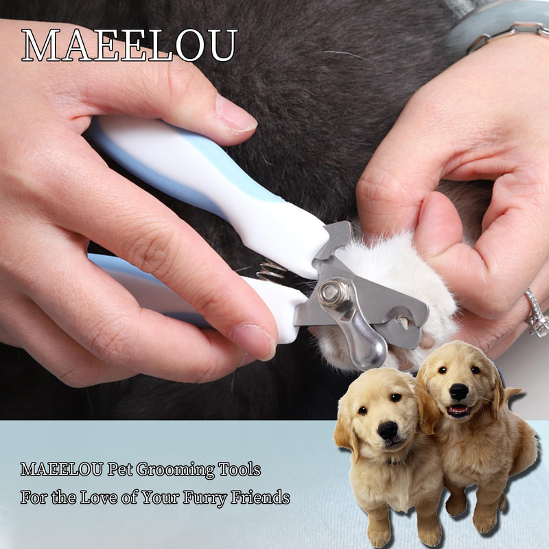 Small Dogs Nail Clippers, Multi-Pet Safety Rabbits Cats Professional Grooming Tool with Nail File (Pink) Pink - PawsPlanet Australia