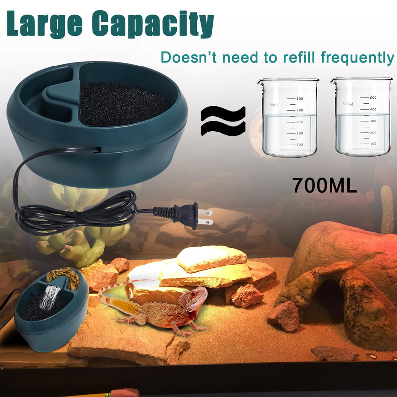 Reptile Chameleon Waterfall Drinking Fountain, Food Bowl Water Cantina Dripper Feeder, Amphibians Insects Bearded Dragon Gecko Lizard Turtle Frog snake Water Dispenser by Hoqqf - PawsPlanet Australia