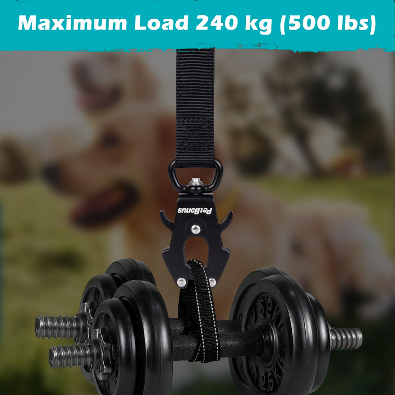 PetBonus 2 Pcs Frog Clip Dog Leash Clasp, 360 Degree Swivel Quick Release Metal Carabiner, Heavy Duty Safety Lead Connector for Linking Pet Collar Dog Harness - PawsPlanet Australia