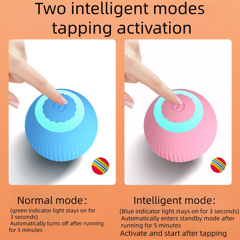 cat Toy Two-Piece Set-Wloom Power Ball 2.0 -Red Rainbow Cat Toy Balls Soft Interactive Indoor Kittens Favorite Toys .Small Dogs Toy Balls Activity Chase Quiet Play Sponge Ball（Blue） - PawsPlanet Australia
